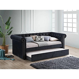 ELLIE BLACK DAYBED W/TRUNDLE