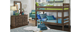                                                              							CHESTNUT TWIN/TWIN WOOD BUNK BED
                                                            						 