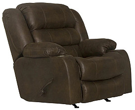                                                              							BERKLEY WALNUT BROWN RECLINER W/CUP...
                                                            						 