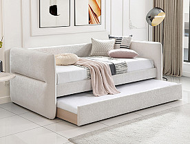 PHILIPA OATMEAL TWEED DAYBED W/TRUNDLE