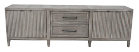 90" GRAY WARREN 4 DOOR 2 DRAWER CON...