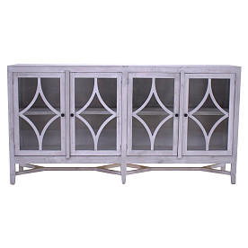 80" WHITE SELENA 4 DOOR CONSOLE
