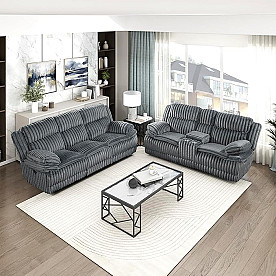 GREY DIAMOND RECLINING LOVESEAT