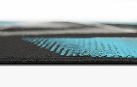 5X7 ELECTRIC BLUE/BLACK AREA RUG
