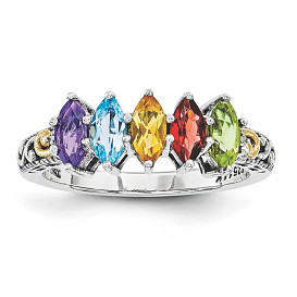                                                              							STERLING SILVER W/14K ACCENTS 2-5 S...
                                                            						 