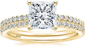                                                             							10K 3/4CTTW DIAMOND BRIDAL SET
                                                            						 