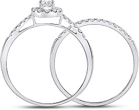 10K .52CTTW DIAMOND BRIDAL SET