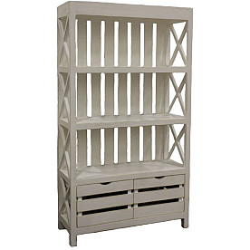 FROSTED WHITE CRATE BOOKCASE