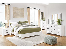 KING 5PC BINTERGLEN WHITE BEDROOM S...