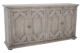                                                              							76" GRAY BLANCHE 4 DOOR CONSOLE
                                                            						 