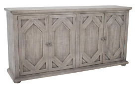 76" GRAY BLANCHE 4 DOOR CONSOLE