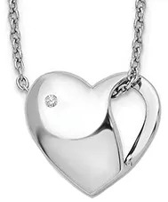 Sterling Silver Heart Pendant w/ 18' Chain