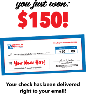 You just won: $150! Your check has been delivered right to your email!
